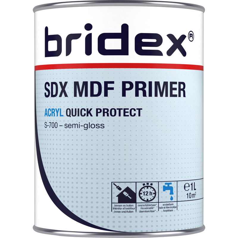 Bridex MDF Primer acryl 1L wit