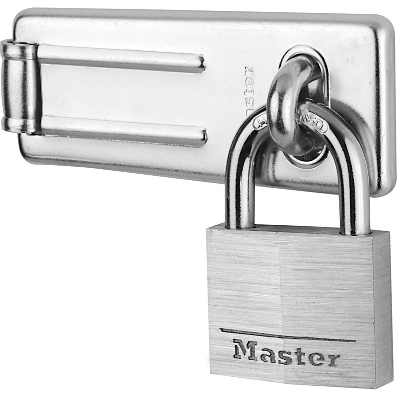 Master Lock grendel  inclusief hangslot 89 mm lang