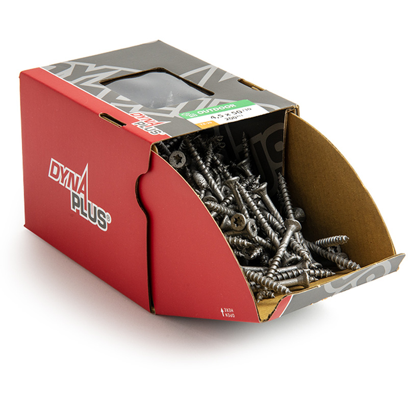 Dynaplus / Dynaplus universele schroeven platkop deeldraad gecoat