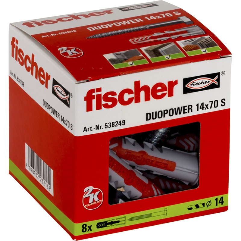 Fischer Duopower pluggen + schroef
