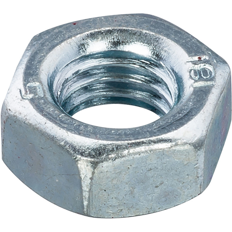 60 Stuks Zeskantmoeren M10 X 1 Fijne Schroefdraad DIN 13-5 - Verzinkt, Hoogte 3mm, SW12