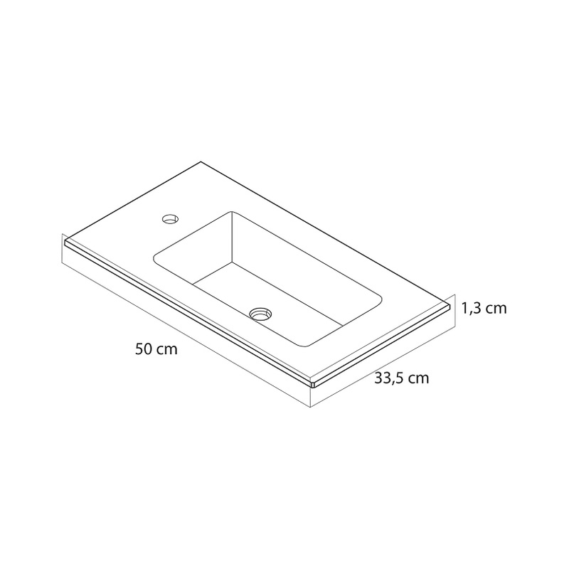 Tiger / Tiger Nook mini meubel wastafel 50cm