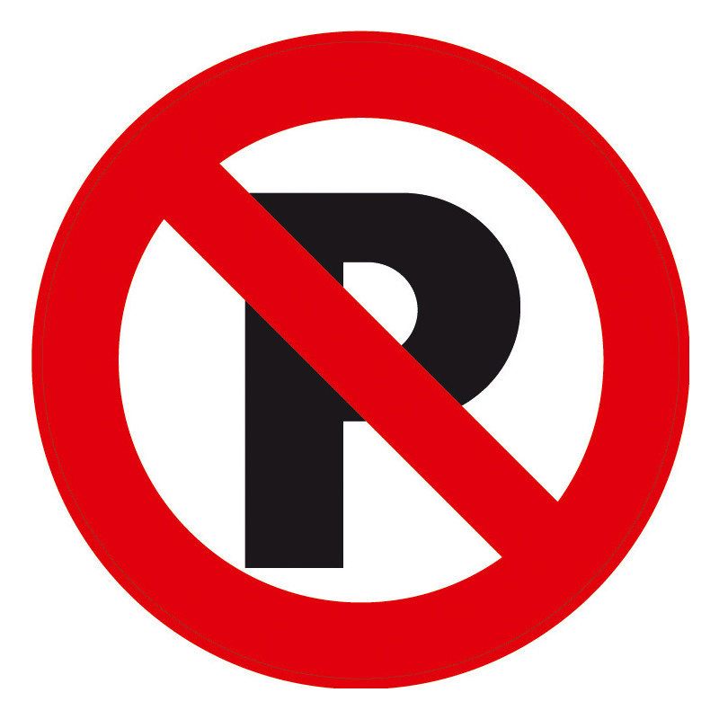 Pvc-bord verboden te parkeren