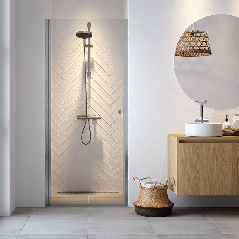 Sealskin / Sealskin Hooked draaideur in nis 80x200cm, 6mm helder veiligheidsglas met antikalklaag