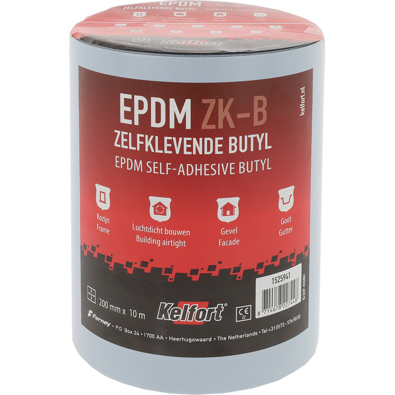Kelfort / Kelfort EPDM Folie zwart zelfklevend-butyl