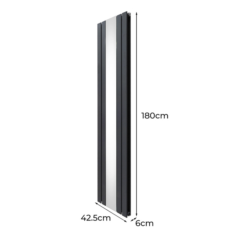 Monstershop / Platte spiegel radiatoren met TRV chroom kleppen