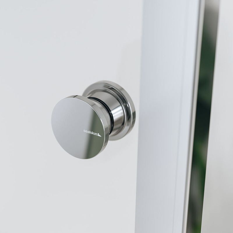 Sealskin / Sealskin Seev vierdelige kwartronde douchecabine met schuifdeuren 90x90x195cm, 6mm helder veiligheidsglas