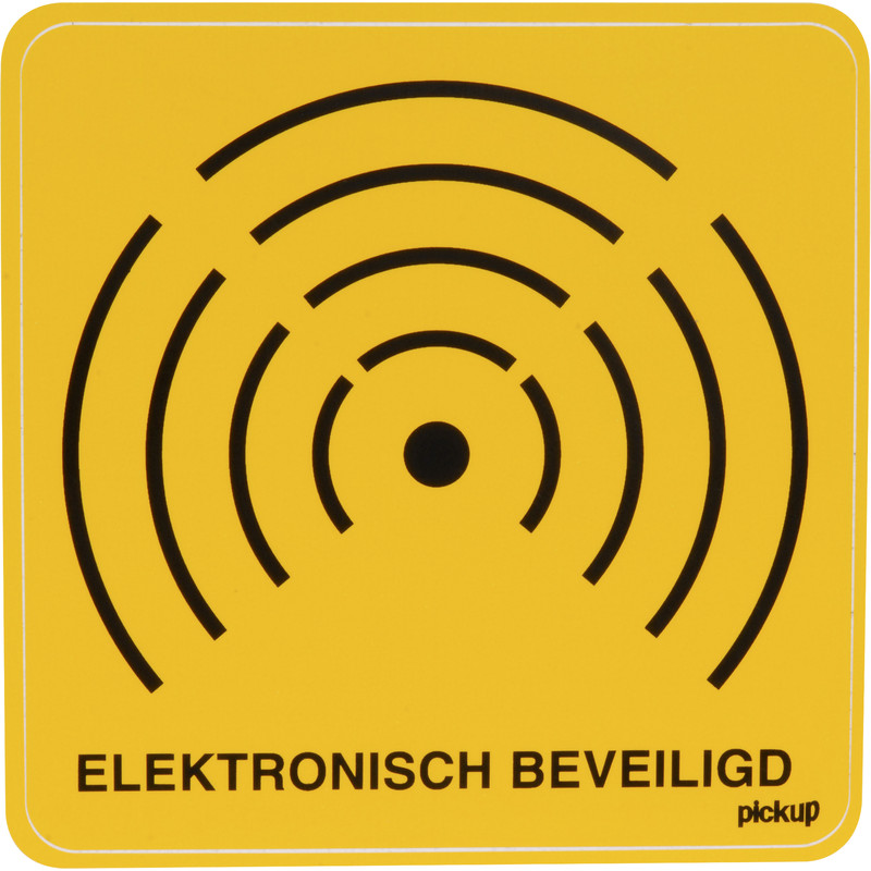 Sticker elektronisch beveiligd
