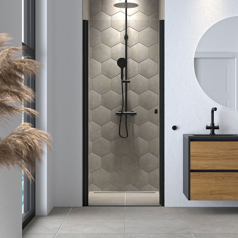 Sealskin / Sealskin Hooked draaideur in nis 80x200cm, 6mm helder veiligheidsglas met antikalklaag