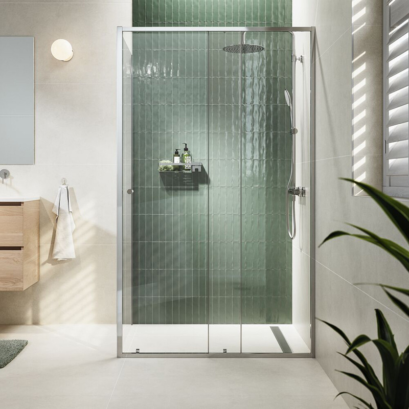 Sealskin / Sealskin Contour schuifdeur met zijwand 120x90x200cm, 6mm helder veiligheidsglas met antikalklaag