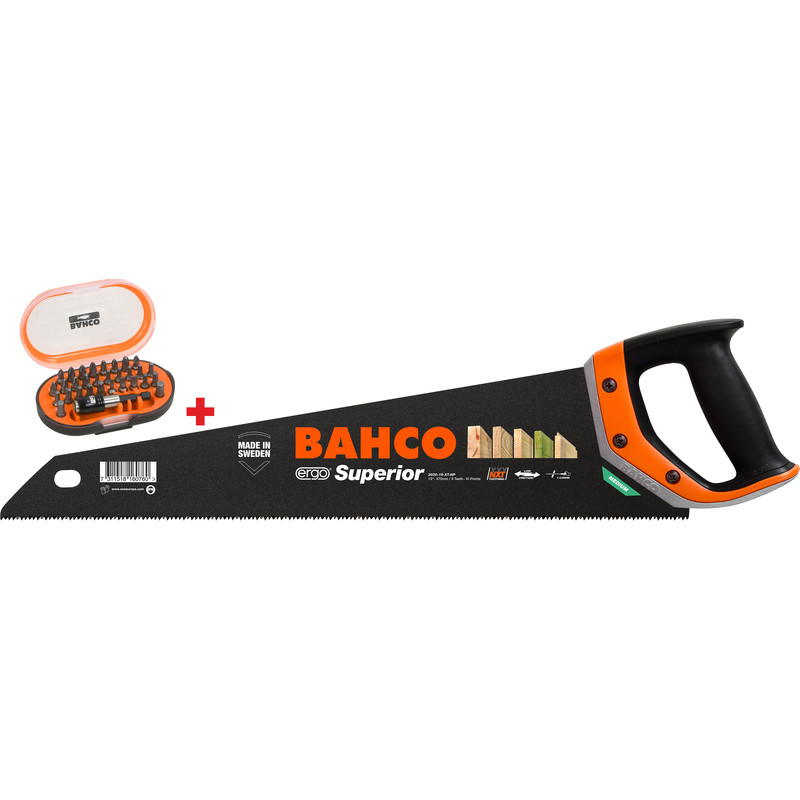Bahco Superior 2600 handzaag met GRATIS bitset t.w.v €14,95