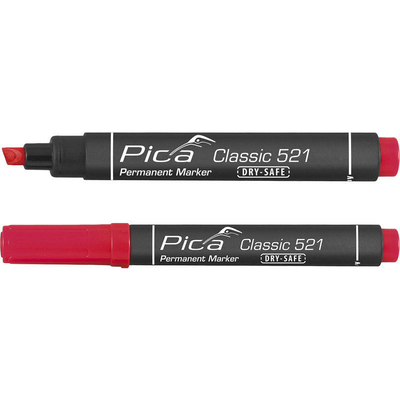 Pica Classic 521/40 Permanent Marker rood - beitelpunt