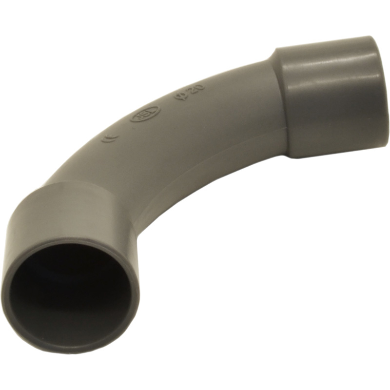 JSL / Bocht voor rechte PVC buis - Licht Grijs Ral 7035