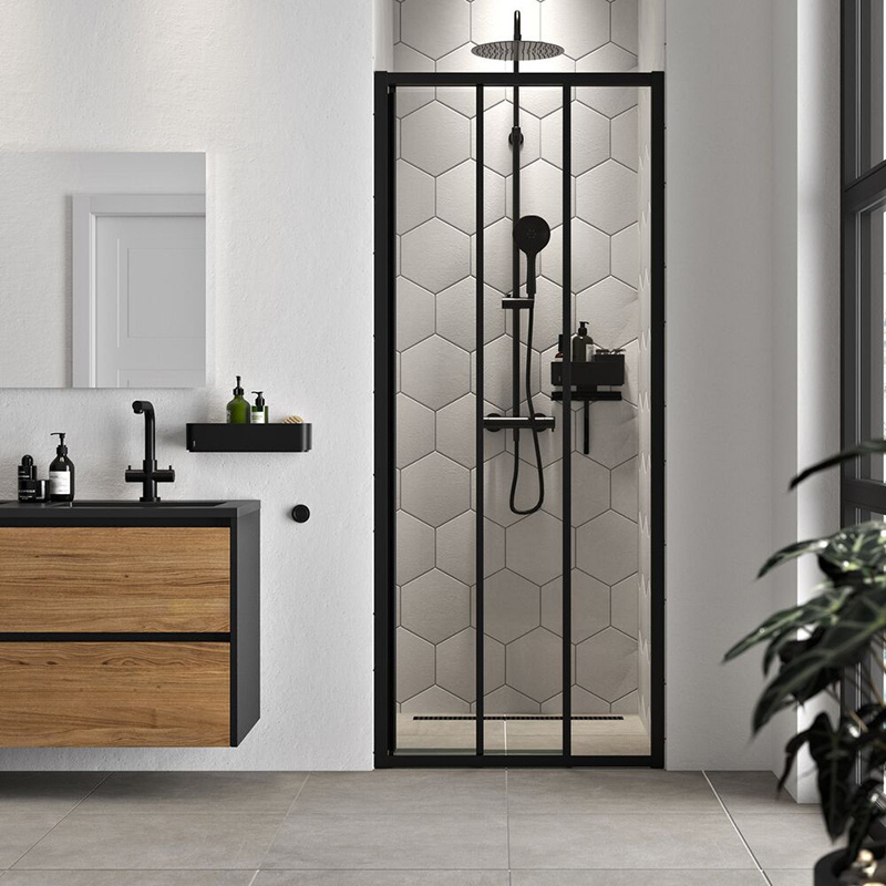 Sealskin / Sealskin Hooked driedelige schuifdeur 90x200cm, 6mm helder veiligheidsglas met antikalklaag