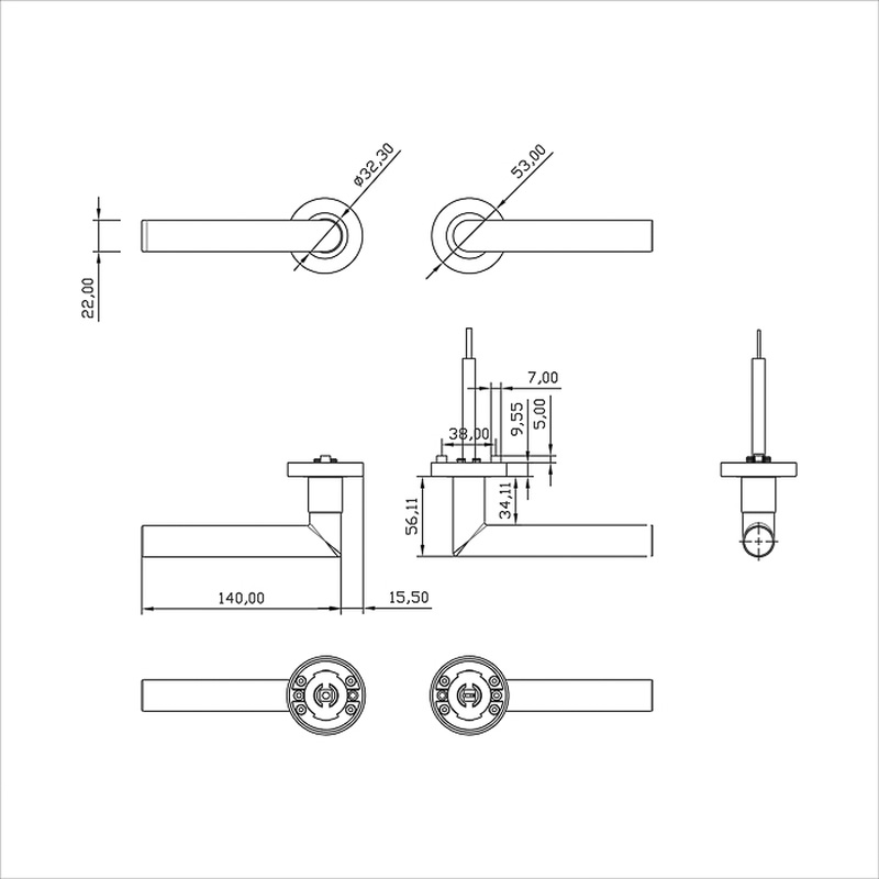 Intersteel / Intersteel Deurkruk Sicura zonder blokkeermechanisme