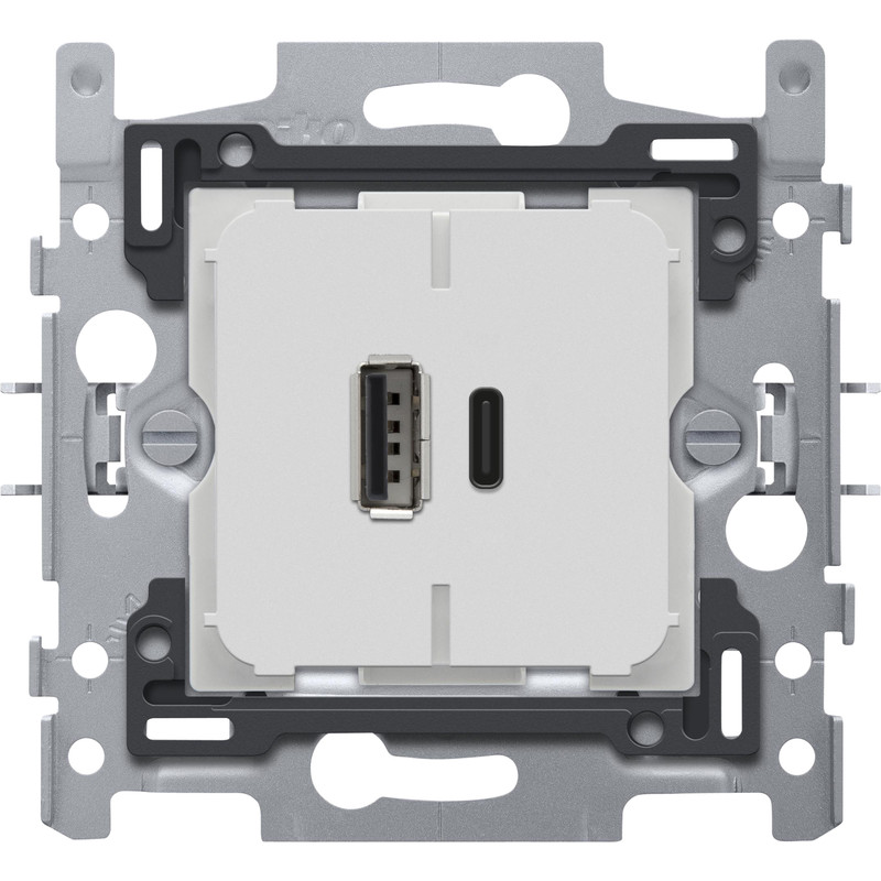 Niko combi smart USB en USB-C lader