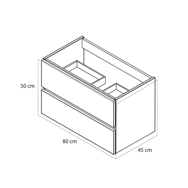 Tiger / Tiger Condo wastafelonderkast 80cm