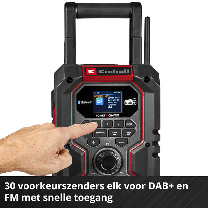 Einhell / Einhell TE-CR 18 Li DAB+/FM/BT Solo accu bouwradio (body)