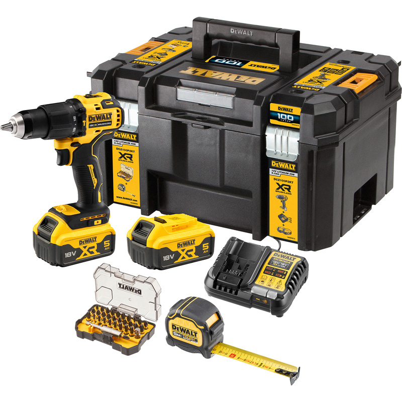 DeWALT DCD709 accu klopboormachine (DCZ100P2KT-QW)