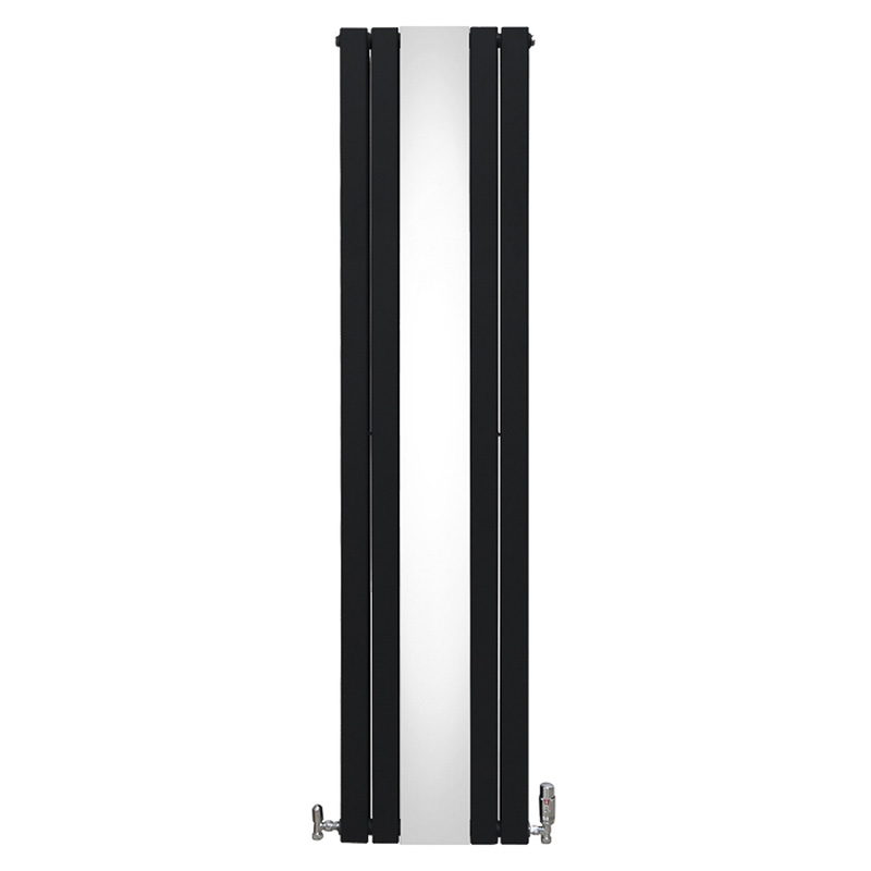 Monstershop / Platte spiegel radiatoren met TRV chroom kleppen