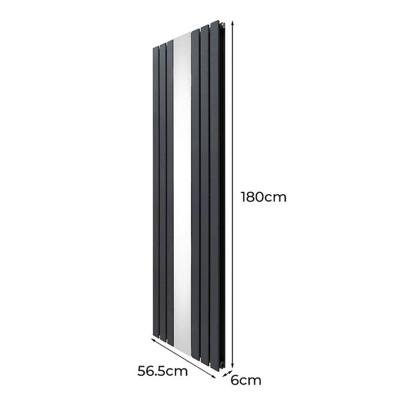 Monstershop / Platte spiegel radiatoren met TRV chroom kleppen