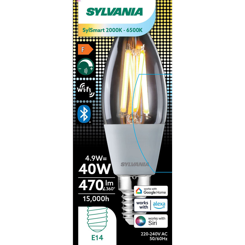 Sylvania Sylsmart Refled Retro Kaars E14