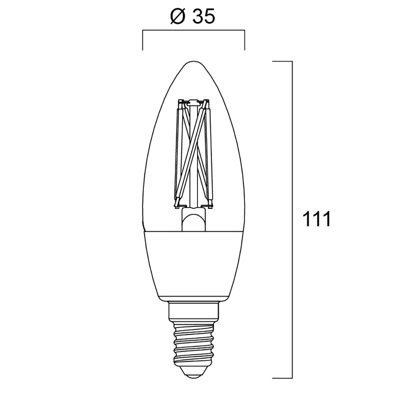 Sylvania Sylsmart Refled Retro Kaars E14