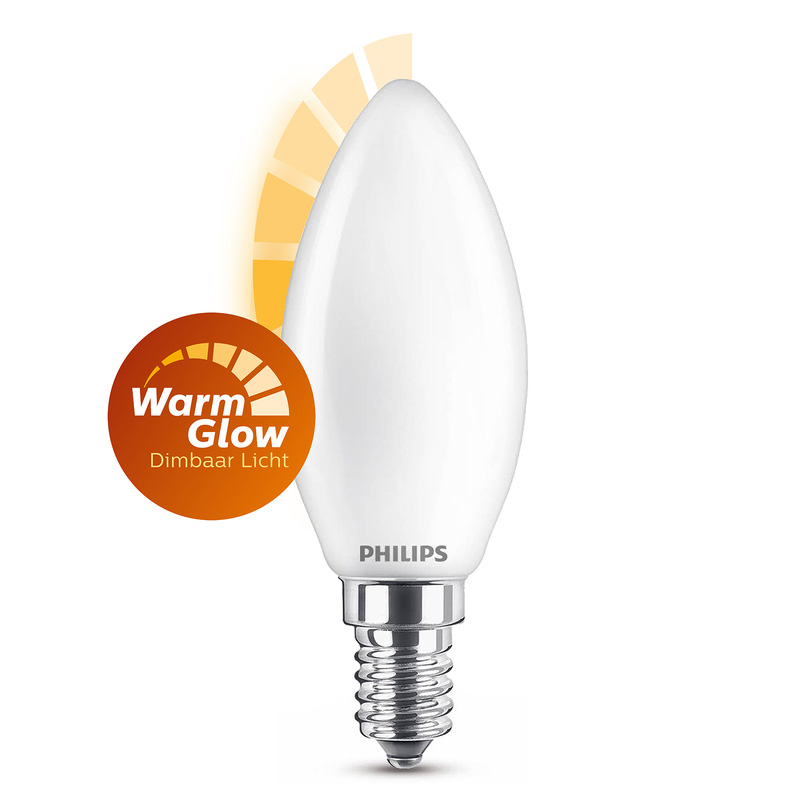 Philips LED lamp kaars mat E14