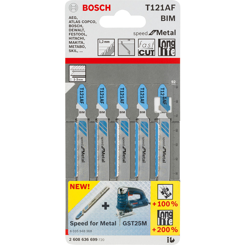 Bosch / Bosch Decoupeerzaagblad T121AF Speed Thin Metal
