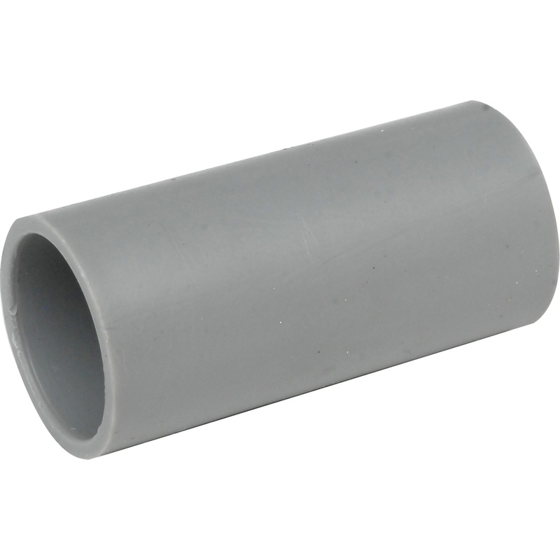 JSL / Mof voor rechte PVC buis - Licht Grijs Ral 7035