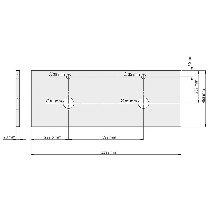 Tiger Maryport Meubelset 120 cm met 4 lades Mat zwart inclusief Ontario waskom (2 stuks) Hoogglans wit