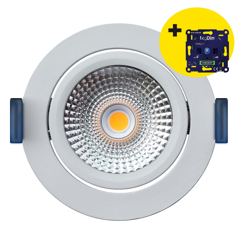 EcoDim / Eco-Dim LED inbouwspot kantelbaar