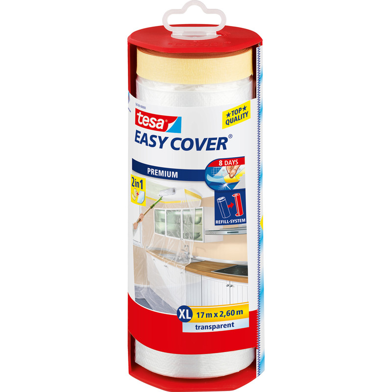 Tesa Easy Cover® folie masker met afplaktape in dispenser