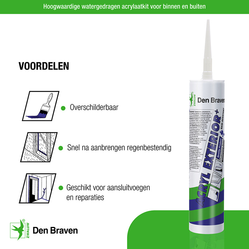 Zwaluw / Zwaluw acrylaatkit exterieur +