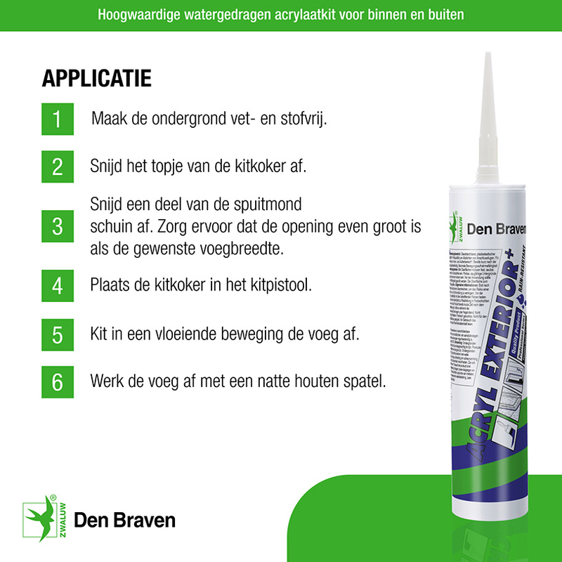 Zwaluw / Zwaluw acrylaatkit exterieur +