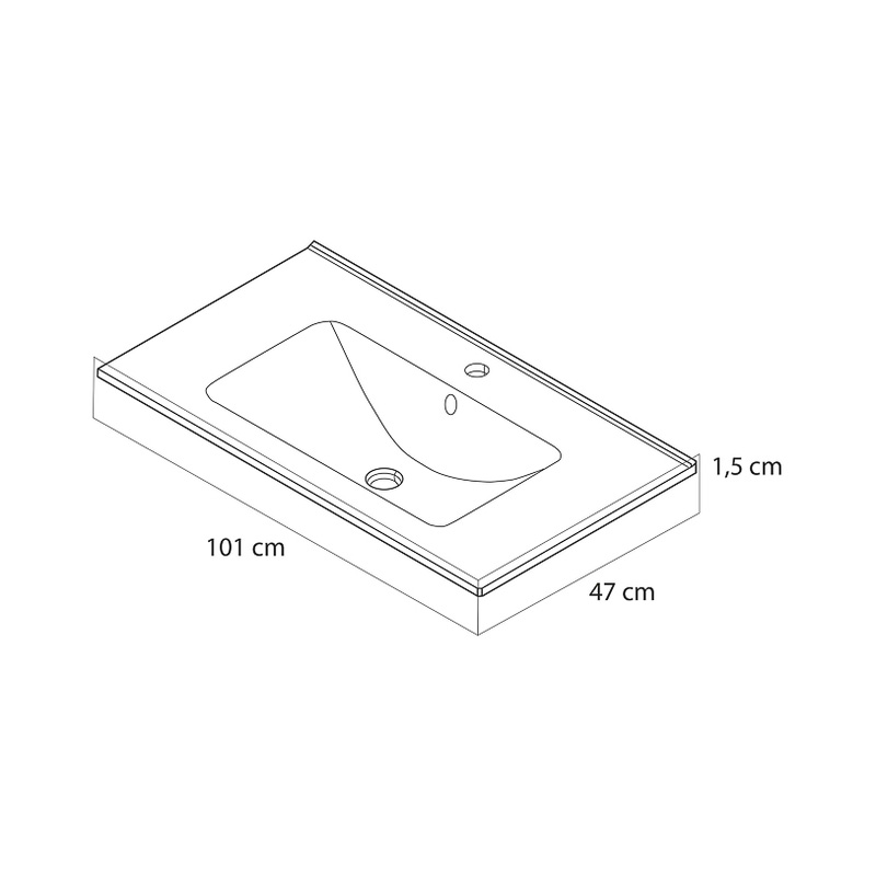 Tiger / Tiger T-Line oval inbouwwastafel 101cm