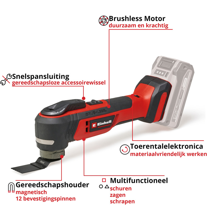 Einhell TP-MG 18 Li BL accu multitool (body)