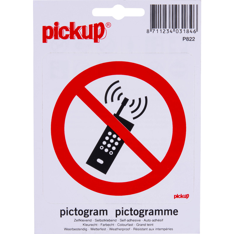 Sticker verboden voor mobiele telefoon
