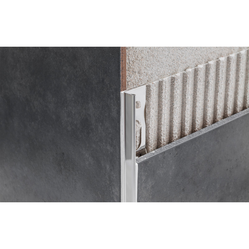 Mapei / Mapei brushed steel afsluitprofiel tegels