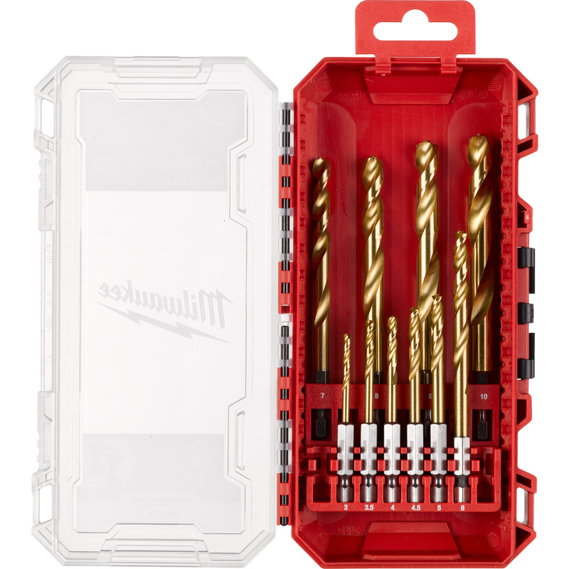 Milwaukee Metaalborenset HSS-G Tin Red Hex shockwave