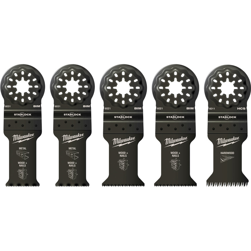 Milwaukee Multitool Starlock hout/metaal bladenset