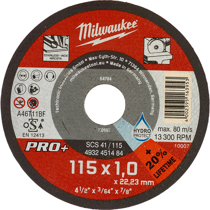 Milwaukee Doorslijpschijf metaal PRO+ SCS41