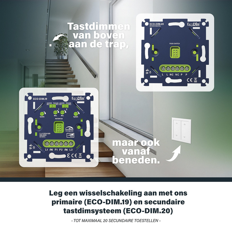 EcoDim / ECO-DIM.19 LED tastdimmer