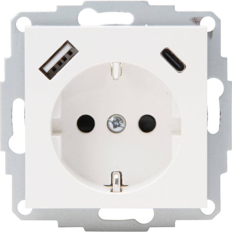 Kopp / Kopp Athenis wandcontactdoos 1V RA 2x USB-A