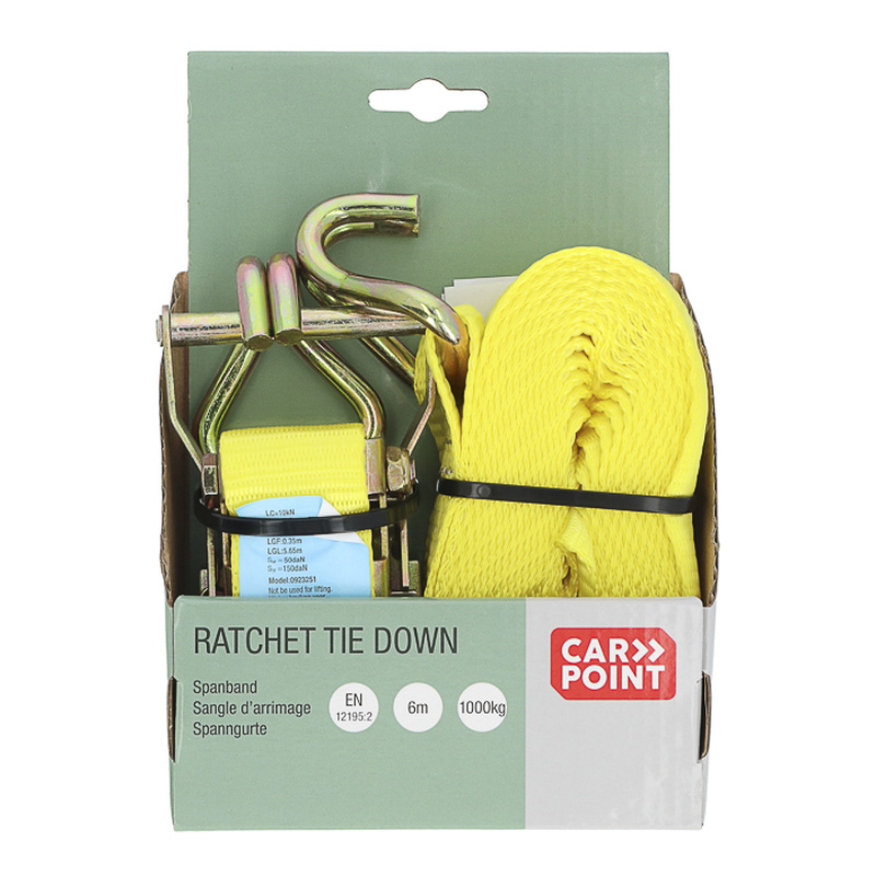 Spanband met ratel/haken