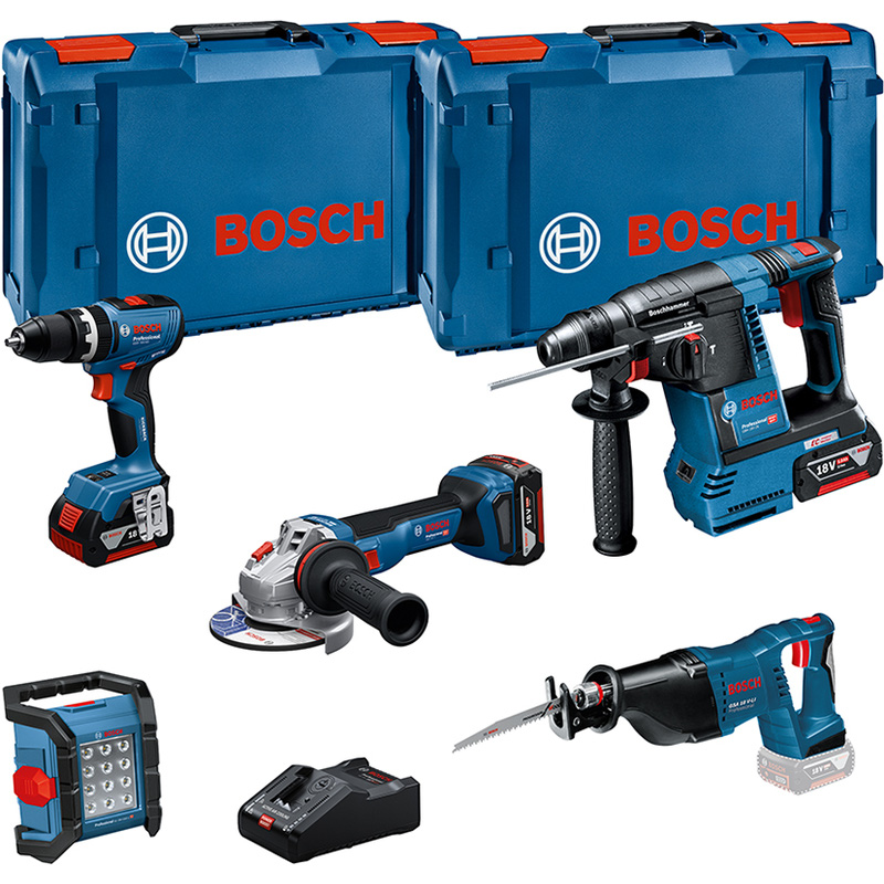 Bosch / Bosch 18V GSB + GBH + GWS + GSA + GLI combopack