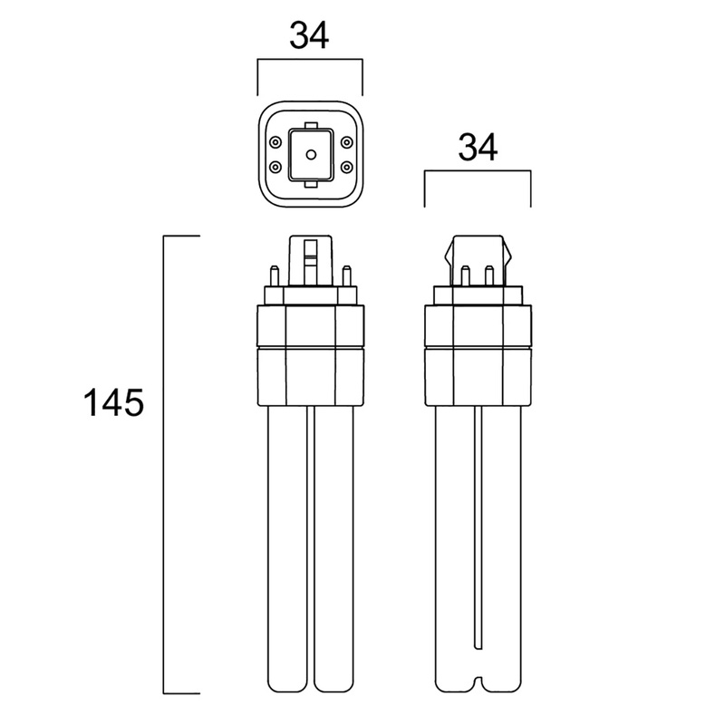 Sylvania ToLEDo LYNX DE LED PL-lamp 4-pins