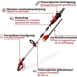 Einhell / Einhell GE-HC 18 Li T Solo accu tuin-multitool 2-in-1 (body) 6