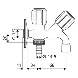 Schell / Schell Comfort combinatie dienstkraan 2