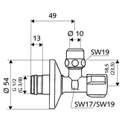 Schell / Schell Comfort hoekregelkraan met ASAG 2